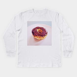 Chocolate Dip Donut Painting Kids Long Sleeve T-Shirt